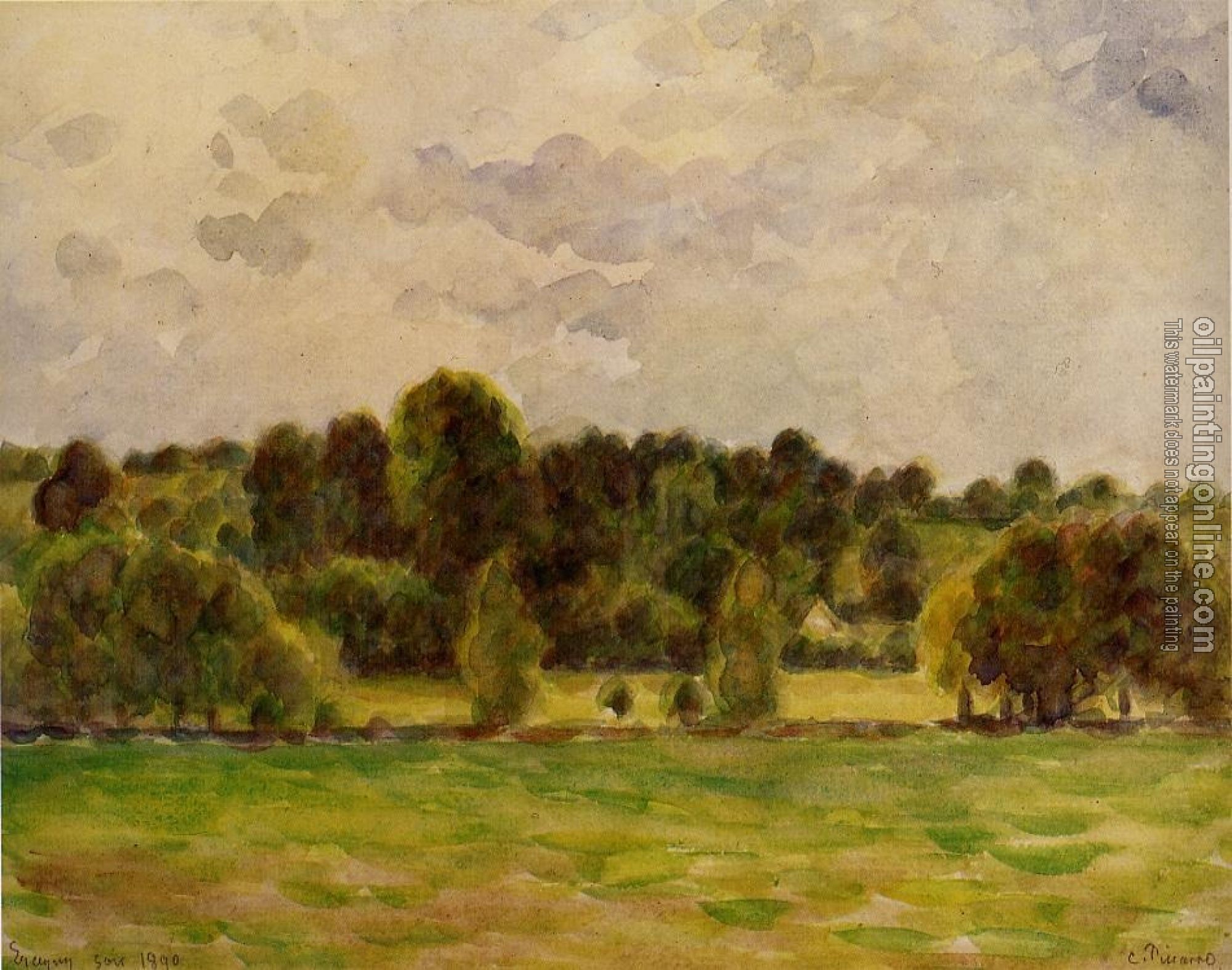 Pissarro, Camille - Eragny, Twilight